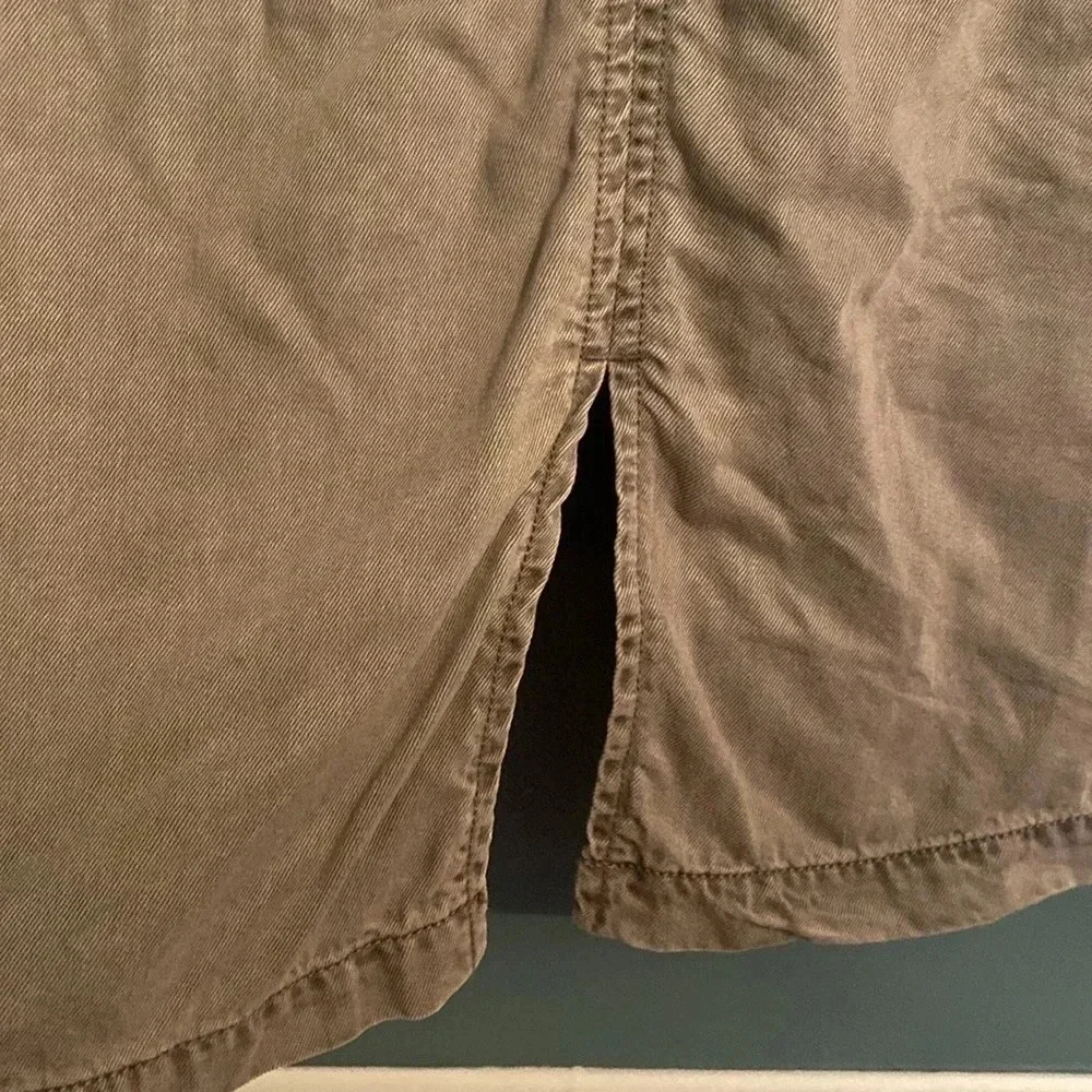Max Jeans gray utility vest - small - pockets - drawstring at waist